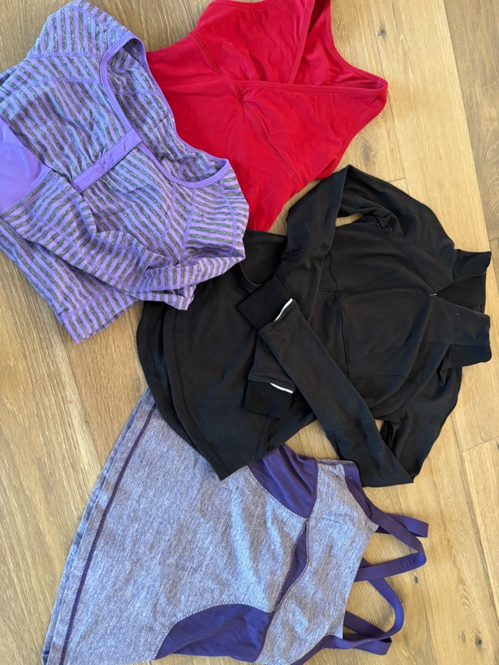 Lululemon jacket/tank/shirt lot.  6/8/10